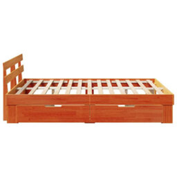 Berkfield Modern With Headboard Wax Brown 140 X 200 Cm Solid Pine Wood - thumbnail 9
