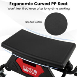 Costway Rolling Mechanic Stool Garage Stool On Wheels 135 Kg Capacity Automotive Seat - thumbnail 8