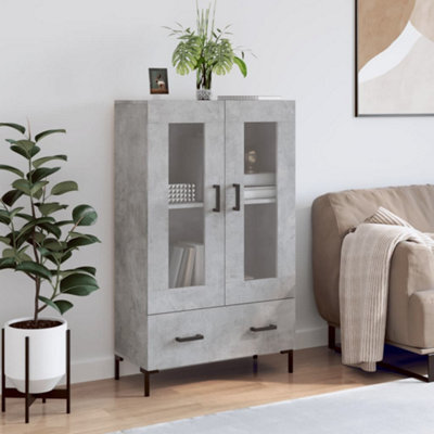 Berkfield Highboard Concrete Grey 69.5X31X115 Cm Engineered Wood - image 1