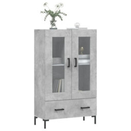 Berkfield Highboard Concrete Grey 69.5X31X115 Cm Engineered Wood - thumbnail 3