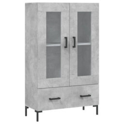Berkfield Highboard Concrete Grey 69.5X31X115 Cm Engineered Wood - thumbnail 2