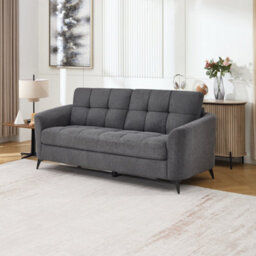 More4Homes Solna 3 Seater Scandi Style Fabric Living Room Sofa (Charcoal) - thumbnail 1