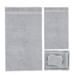 Catherine Lansfield Bathroom Anti Bacterial 500 Gsm Soft & Absorbent Cotton 6 Piece Towel Set Silver Grey - thumbnail 5