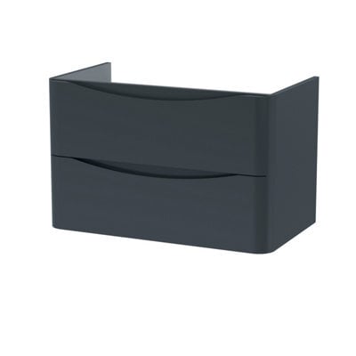 Hudson Reed Components Wall Hung 2 Drawer Unit, 800mm-Soft Black - image 1