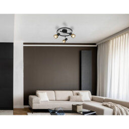 Luminosa Lighting Luminosa Mason Ceiling Spotlight Clusters Matt Black, Gold 3X Gu10 - thumbnail 4