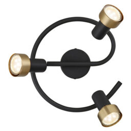 Luminosa Lighting Luminosa Mason Ceiling Spotlight Clusters Matt Black, Gold 3X Gu10 - thumbnail 3