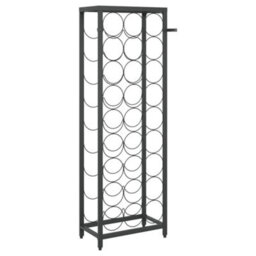 Walplus Wine Rack For 27 Bottles Black 34X18X100 Cm Wrought Iron - thumbnail 5