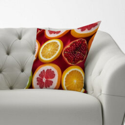 Warren Reed Designer Citrus And Pomegranate Cushions 60Cm X 60Cm - thumbnail 2