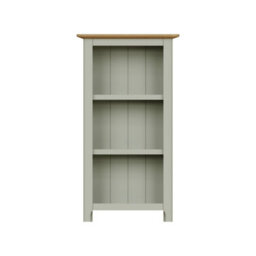 Fwstyle 3 Tier Bookcase Storage Rack Shelving Unit Ready Assembled Sage Green & Oak (H) 82 (W) 45 (D) 23Cm - thumbnail 2
