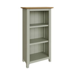 Fwstyle 3 Tier Bookcase Storage Rack Shelving Unit Ready Assembled Sage Green & Oak (H) 82 (W) 45 (D) 23Cm - thumbnail 3