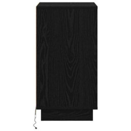 Berkfield Bedside Cabinet With Led Black Oak 39X34.5X65 Cm Engineered Wood - thumbnail 6