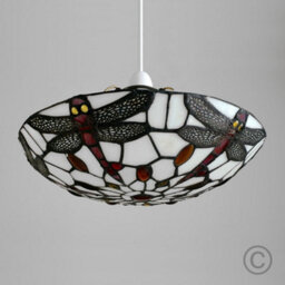 Valuelights Tiffany Dragonfly Stained Glass Ceiling Lamp Shade - thumbnail 3