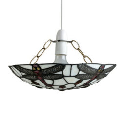 Valuelights Tiffany Dragonfly Stained Glass Ceiling Lamp Shade - thumbnail 1