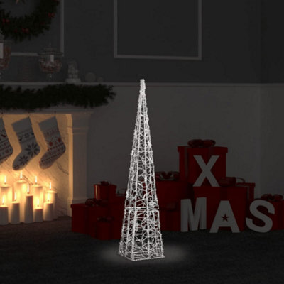 Berkfield Acrylic Decorative Led Light Cone Cold White 90 Cm - image 1