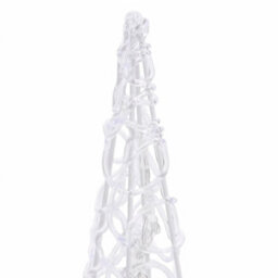 Berkfield Acrylic Decorative Led Light Cone Cold White 90 Cm - thumbnail 7
