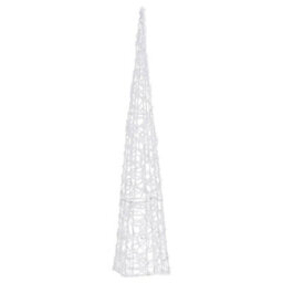 Berkfield Acrylic Decorative Led Light Cone Cold White 90 Cm - thumbnail 3