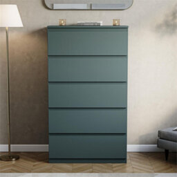 Green 5 Drawer Chest Of Drawers Storage Cabinet Bedroom Furniture - thumbnail 2