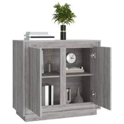 Vidaxl Sideboard Grey Sonoma 80X34X75 Cm Engineered Wood - thumbnail 4
