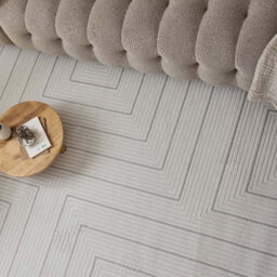 The Rugs Carmel Cream/grey Geometric Design Area Rug And Runner Non Shedding, Stain Resistant, Soft - thumbnail 7
