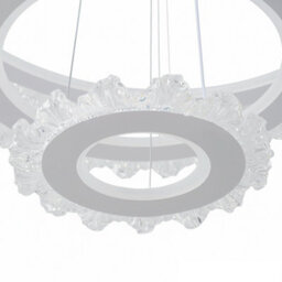 Living And Home Creative 3-Ring Chandelier Led Modern Chandelier Suitable For Living Room And Dining Room - thumbnail 8