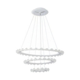 Living And Home Creative 3-Ring Chandelier Led Modern Chandelier Suitable For Living Room And Dining Room - thumbnail 1