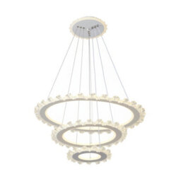 Living And Home Creative 3-Ring Chandelier Led Modern Chandelier Suitable For Living Room And Dining Room - thumbnail 4