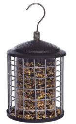 Ruddings Wood Metal Wild Bird Seed Feeder Squirrel Proof Blocking Protection Guard Steel Cage Holds 800G Bird Seeds - thumbnail 1