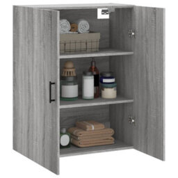 Berkfield Wall Mounted Cabinet Grey Sonoma 69.5X34X90 Cm - thumbnail 5