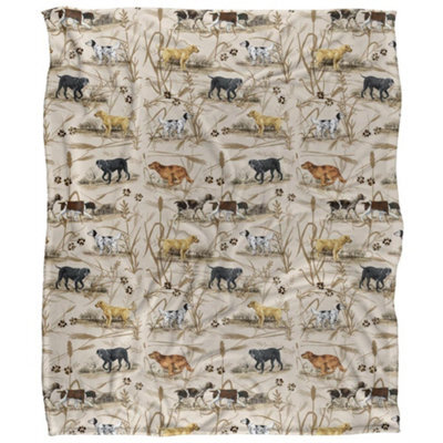 Jq Licensing Hunting Breeds Silky Dogs Supersoft Blanket Multicoloured (152Cm X 127Cm) - image 1