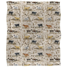 Jq Licensing Hunting Breeds Silky Dogs Supersoft Blanket Multicoloured (152Cm X 127Cm) - thumbnail 1