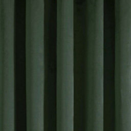 Laurence Llewelyn-Bowen Montrose Bottle Green Velvet Blackout Eyelet Single Panel Door Curtain - thumbnail 3