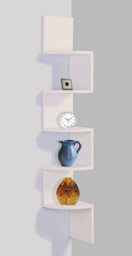 Spot On Dealz 5 Tier Corner Shelves For Wall Floating Shelf White Corner Unit - thumbnail 2