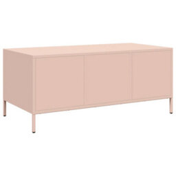 Berkfield Coffee Table Pink 101.5X50X43.5 Cm Cold-Rolled Steel - thumbnail 7
