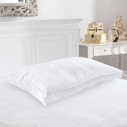 Lancashire Textiles 300 Thread Count Jacquard Cotton And Silk Blend Filling Box Pillow For Medium Support - Single Pillow - thumbnail 2
