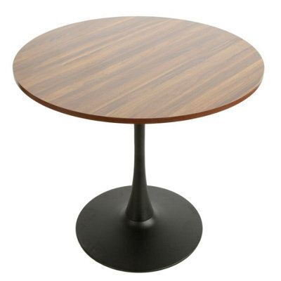Urbn-Living Urbnliving 80Cm Round Oak Wooden Dining Dinner Side Table Kitchen Modern Living Room Furniture - image 1