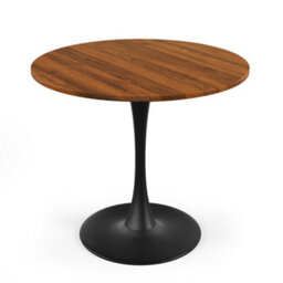 Urbn-Living Urbnliving 80Cm Round Oak Wooden Dining Dinner Side Table Kitchen Modern Living Room Furniture - thumbnail 4