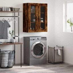 Berkfield Elegant Wall Mounted Cabinet Smoked Oak 69.5X34X90 Cm Engineered Wood - thumbnail 2