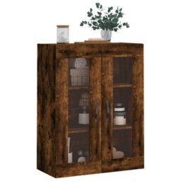 Berkfield Elegant Wall Mounted Cabinet Smoked Oak 69.5X34X90 Cm Engineered Wood - thumbnail 4