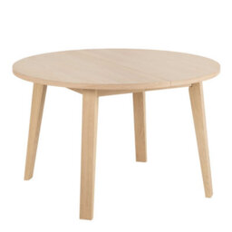 Wyld Haus Jyvaskyla 120Cm White Oak Wood Round Extendable Dining Table - thumbnail 2