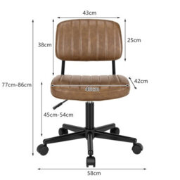 Gainoom Pu Leather Office Chair Height Adjustable Executive Chair Computer Desk Chair For Home Office - thumbnail 2