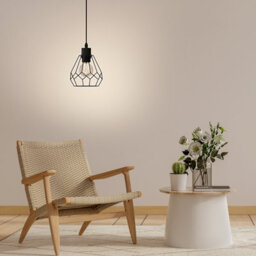 Emke Diamond Pendant Light Black Ceiling Pendant Lamp E27 Chandelier Hanging Light With Adjustable Rise (Without Bulb) - thumbnail 8
