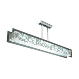 Luminosa Lighting Luminosa Euphoria Semi Flush 2 Light T5, Polished Chrome, Opal White Glass, Not Led, Cfl Compatible