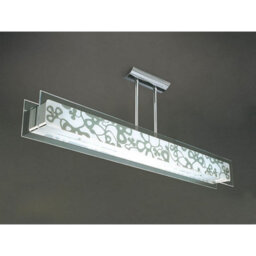 Luminosa Lighting Luminosa Euphoria Semi Flush 2 Light T5, Polished Chrome, Opal White Glass, Not Led, Cfl Compatible - thumbnail 2