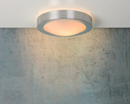 Lucide Fresh Modern Flush Ceiling Light Bathroom 27Cm - 1Xe27 - Ip44 - Satin Chrome - thumbnail 4