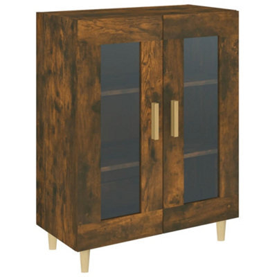 Berkfield Sturdy Sideboard Smoked Oak 69.5X34X90 Cm Engineered Wood - image 1