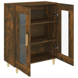 Berkfield Sturdy Sideboard Smoked Oak 69.5X34X90 Cm Engineered Wood - thumbnail 7