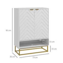 Slim Narrow Shoe Cabinet 4 Shelves Open Compartment Hallway Storage - thumbnail 2