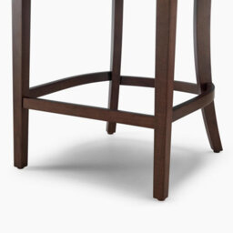 Furniturebox Uk 2X Belgravia Beige Fabric Bar Chairs Walnut Effect Legs - thumbnail 9