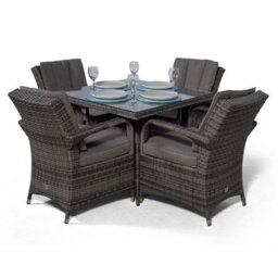 That's Furniture Arizona Square 4 Seater Rattan Patio Dining Set - Grey - thumbnail 7
