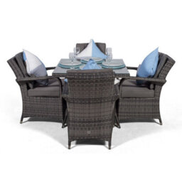 That's Furniture Arizona Square 4 Seater Rattan Patio Dining Set - Grey - thumbnail 4